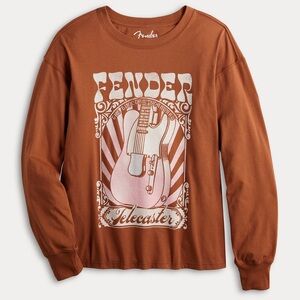 Retro Fender Telecaster Long Sleeve Graphic Tee